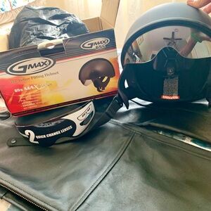 GMAX 65S Black Helmet with Visor